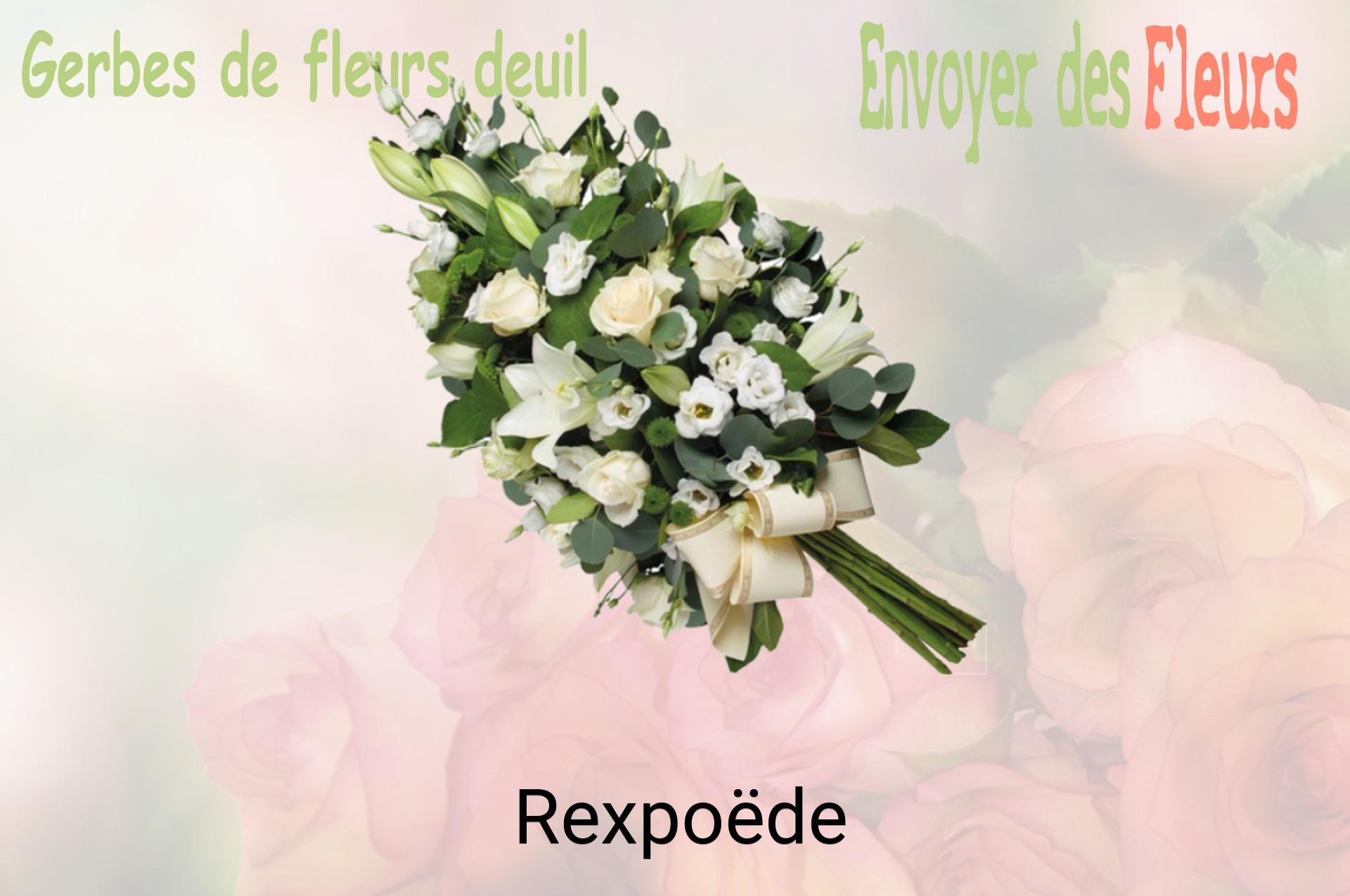 Gerbe de fleurs de deuil livrée à Rexpoëde